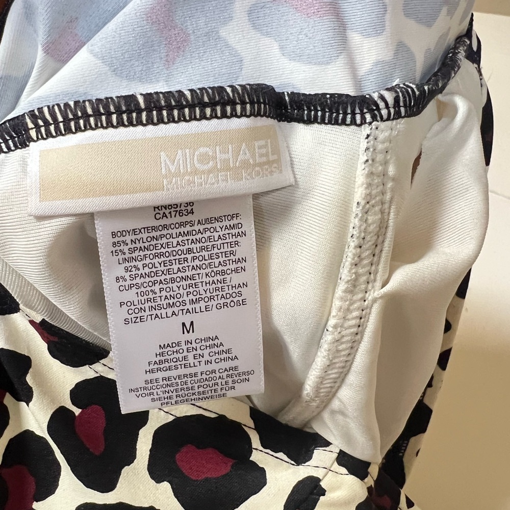 Michael Michael Kors Bandeau Tankini Top Women's‎ Swimsuit Multi Size Medium - Picture 8 of 9